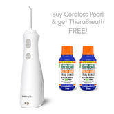 Cordless Pearl Water Flosser + FREE TheraBreath Healthy Gums Oral Rinse!